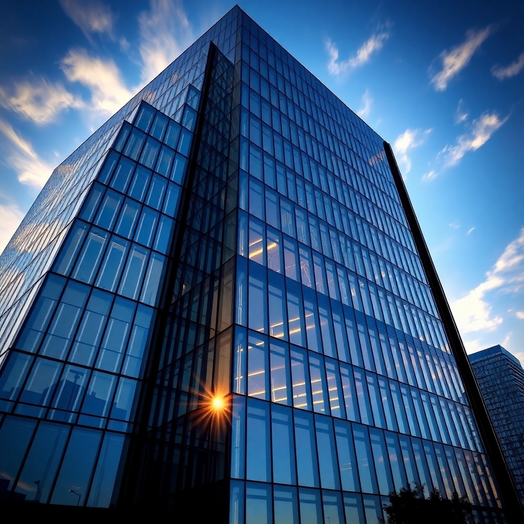 Edificio de oficinas con fachada de cristal
